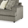 Tren 96 Inch Wide Sofa 4 Jacquard Pillows Ash Gray Chenille Polyester By Casagear Home BM312070