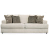 Ashley Soletran Sofa 96’’ Stone Finish 4 Jacquard Pillows Chenille BM312071