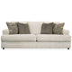 Ashley Soletran Sofa 96’’ Stone Finish 4 Jacquard Pillows Chenille BM312071
