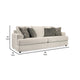 Ashley Soletran Sofa 96’’ Stone Finish 4 Jacquard Pillows Chenille BM312071