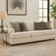 Ashley Soletran Sofa 96", Stone Finish , 4 Jacquard Pillows,  Chenille