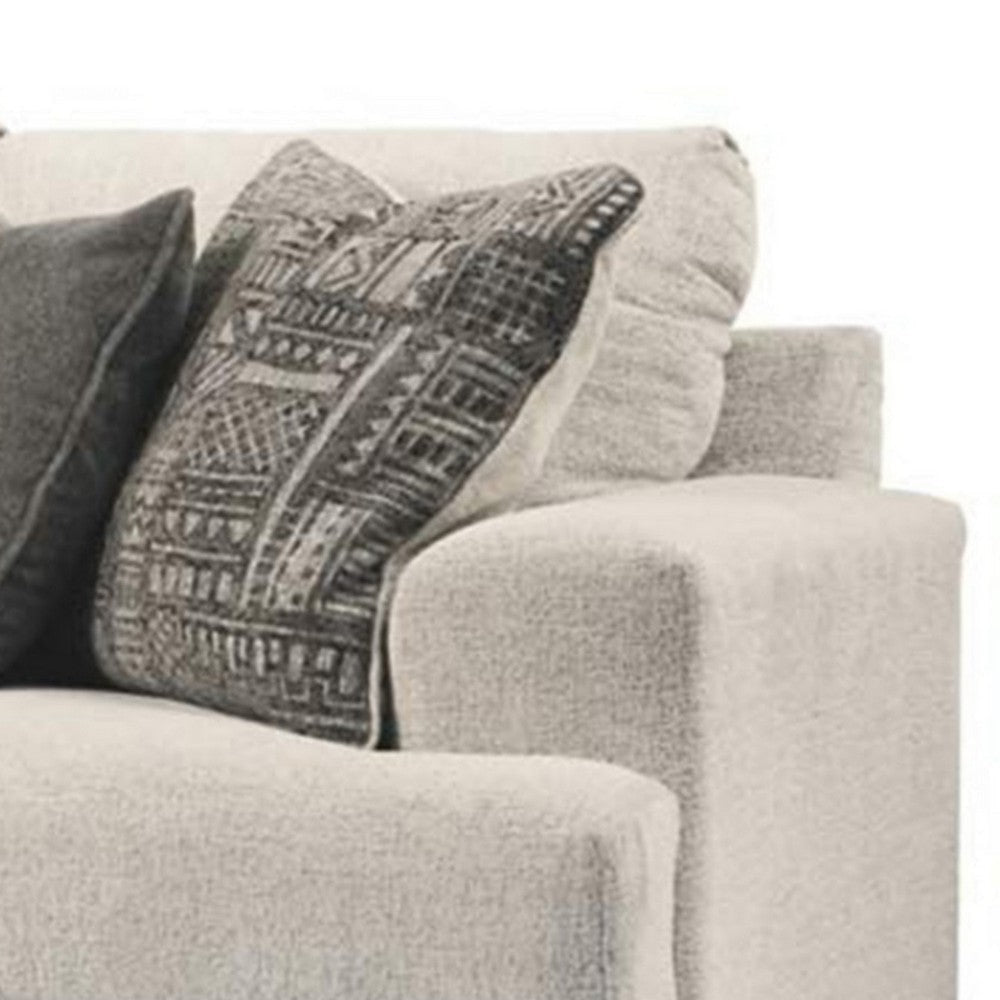 Ashley Tren 96’’ Queen Sleeper Sofa 4 Pillows Beige Polyester BM312072