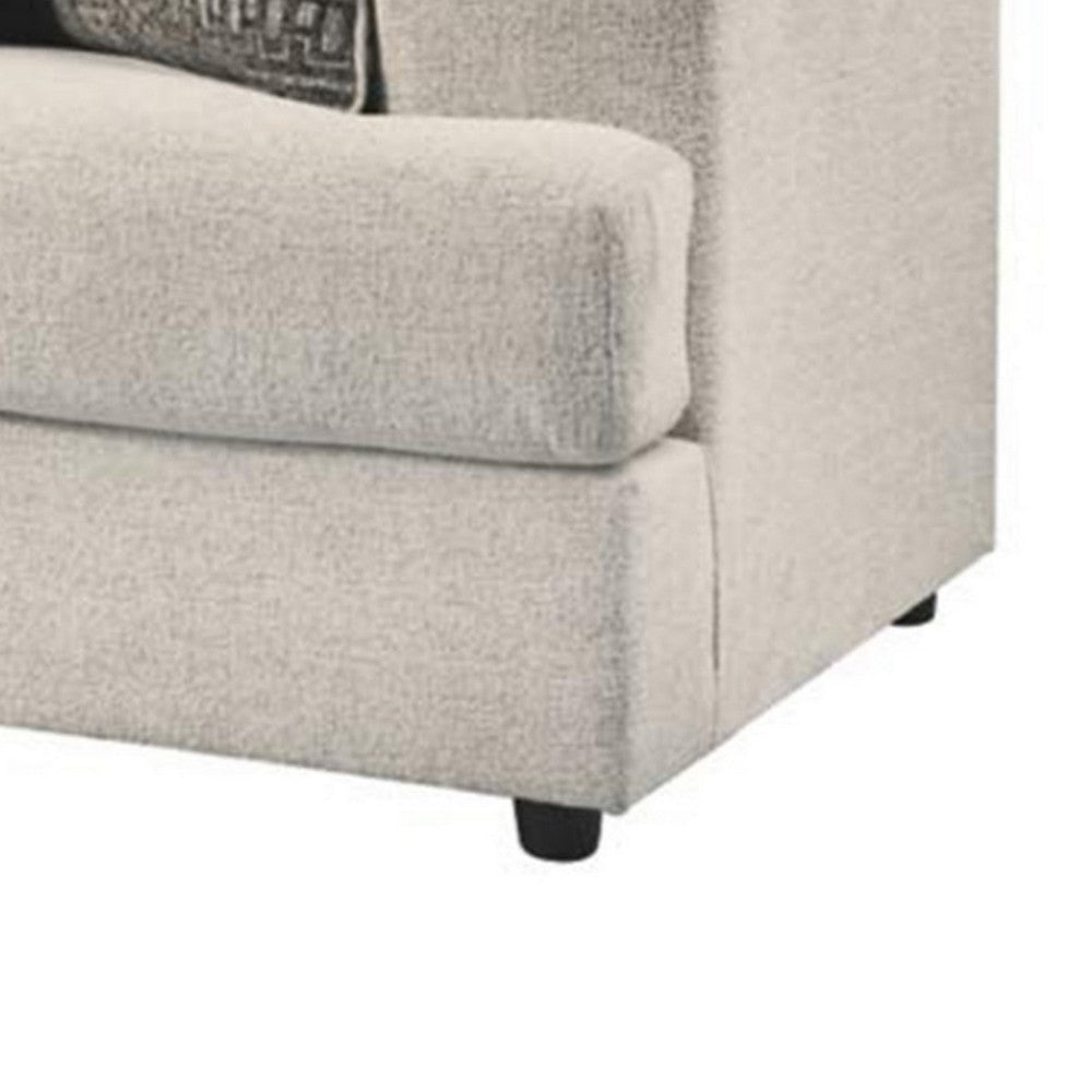 Ashley Tren 96’’ Queen Sleeper Sofa 4 Pillows Beige Polyester BM312072