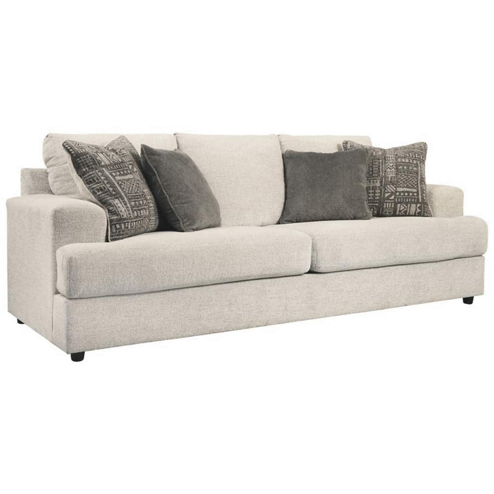 Ashley Tren 96’’ Queen Sleeper Sofa 4 Pillows Beige Polyester BM312072