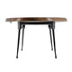 Aji 31 Inch Coffee Table Oval Acacia Wood Top Iron Legs Brown and Black By Casagear Home BM312076