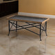 44 Inch Coffee Table Vintage Style Wood Tray Top Metal Base Brown Black By Casagear Home BM312079