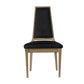 23 Inch Side Dining Chair Black Soft Velvet Upholstery Beige Rubberwood By Casagear Home BM312090