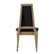 23 Inch Side Dining Chair Black Soft Velvet Upholstery Beige Rubberwood By Casagear Home BM312090