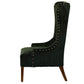 28 Inch Accent Armchair Wingback Design Tufted Emerald Green Polyester By Casagear Home BM312100