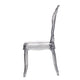 22 Inch Side Dining Chair Clear Smoke Finish Classic Curved Backrest By Casagear Home BM312102