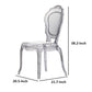 22 Inch Side Dining Chair Clear Smoke Finish Classic Curved Backrest By Casagear Home BM312102