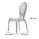 22 Inch Side Dining Chair Clear Smoke Finish Classic Curved Backrest By Casagear Home BM312102