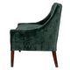 52 Inch Loveseat Settee Tufted Backrest Emerald Green Linen Rubberwood By Casagear Home BM312111