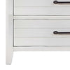 Akira 42 Inch Tall Dresser Chest 5 Drawers White Solid Wood Gray Top By Casagear Home BM312113