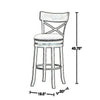 Vesper 31 Inch Swivel Barstool Chair Set of 2 Beige Seat Brown Wood Frame By Casagear Home BM312142