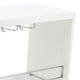 Zaina 42 Inch Modern Bar Table 3 Shelves Tempered Glass White Chrome By Casagear Home BM312148