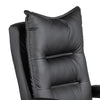 Elin 46 Inch Office Chair Recliner Footrest Black Faux Leather Wheels By Casagear Home BM312152