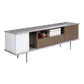 70 Inch TV Entertainment Console 1 Drawer Shelves White Brown Gray By Casagear Home BM312169