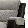 Sten 39 Inch Power Recliner Chair USB Gray Fabric Black Faux Leather By Casagear Home BM312178