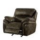 Tred 39 Inch Power Rocker Recliner Pillow Armrest Brown Faux Leather By Casagear Home BM312181