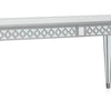 Ada 72-90 Inch Dining Table Extendable Rectangular Top Mirrored Silver By Casagear Home BM312184