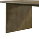 Gael 72 Inch Dining Table, Rectangular, Curved Panel Legs, Textured Brown By Casagear Home