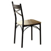Leba 5 Piece Dining Table Set 4 Chairs Brown Wood Seat Bronze Metal Legs By Casagear Home BM312187