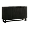 59 Inch Buffet Cabinet Console Transitional 3 Doors Antique Black Wood By Casagear Home BM312193