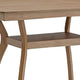 Upi 64 Inch Dining Table, Rectangular, Curved Legs, Open Shelf, Brown By Casagear Home
