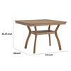 Upi 64 Inch Dining Table, Rectangular, Curved Legs, Open Shelf, Brown By Casagear Home