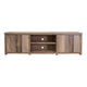 Umey 93 Inch TV Entertainment Console 3 Shelves 4 Doors Brown Wood By Casagear Home BM312221