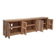 Umey 93 Inch TV Entertainment Console 3 Shelves 4 Doors Brown Wood By Casagear Home BM312221