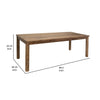 Olum 87 Inch Dining Table Rectangular Solid Mango Wood Towny Brown By Casagear Home BM312229