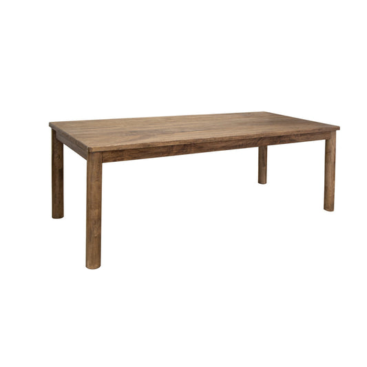 Olum 87 Inch Dining Table Rectangular Solid Mango Wood Towny Brown By Casagear Home BM312229