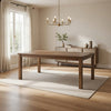 Olum 87 Inch Dining Table, Rectangular, Solid Mango Wood, Towny Brown By Casagear Home