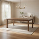 Olum 87 Inch Dining Table, Rectangular, Solid Mango Wood, Towny Brown By Casagear Home