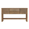 Olum 60 Inch Sofa Table 2 Drawers Lower Shelf Solid Mango Wood Brown By Casagear Home BM312233