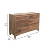 Neuv 56 Inch Dresser 6 Drawers Solid Mango Wood Frame Natural Brown By Casagear Home BM312238