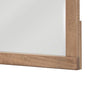 Neuv 33 x 36 Dresser Mirror Square Shape Solid Wood Frame Natural Brown By Casagear Home BM312239