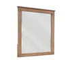 Neuv 33 x 36 Dresser Mirror Square Shape Solid Wood Frame Natural Brown By Casagear Home BM312239