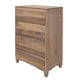 Neuv 53 Inch Tall Dresser Chest 4 Drawers Natural Brown Solid Mango Wood By Casagear Home BM312241