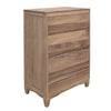 Neuv 53 Inch Tall Dresser Chest 4 Drawers Natural Brown Solid Mango Wood By Casagear Home BM312241