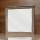 Riel 37 x 42 Dresser Mirror Square Wire Brushed Solid Wood Sandy Brown By Casagear Home BM312244