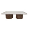 Kohl 67 Inch Cocktail Coffee Table Solid Mango Wood Light Cream Brown By Casagear Home BM312246