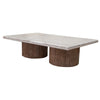 Kohl 67 Inch Cocktail Coffee Table Solid Mango Wood Light Cream Brown By Casagear Home BM312246