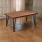 63 Inch Dining Table, Brown Rectangular Elm Veneer Top, Metal Black Legs By Casagear Home