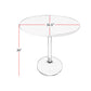 Mari 36 Inch Counter Height Table White Round Top and Stainless Steel Base By Casagear Home BM312265