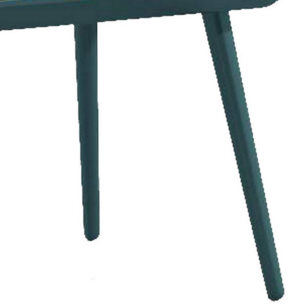 3 Piece Outdoor Coffee Table and Chairs Set, Wood Planks, Gray, Green By Casagear Home