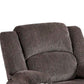 Finlo 40 Inch Power Recliner Chair USB Port Plush Brown Chenille Fabric By Casagear Home BM312302