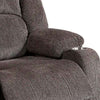 Finlo 40 Inch Power Recliner Chair USB Port Plush Brown Chenille Fabric By Casagear Home BM312302